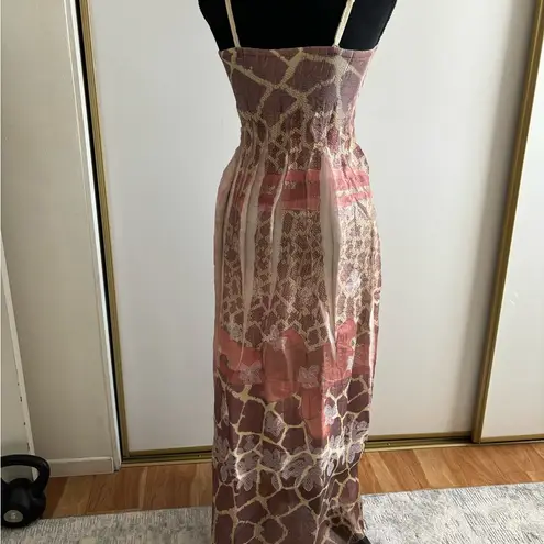 Lapis Vintage Multicolor Bohemian Maxi stretchy Tube Top Dress One Size