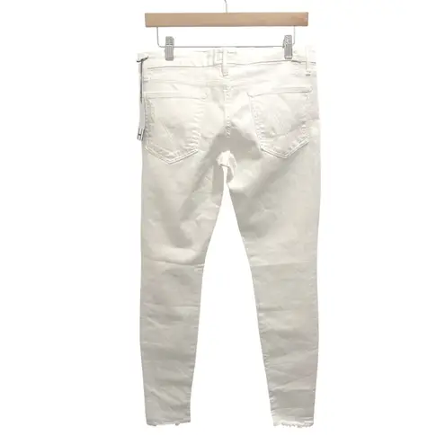 MOTHER The Looker Broken Mirror White Skinny Jeans Women's Size 30