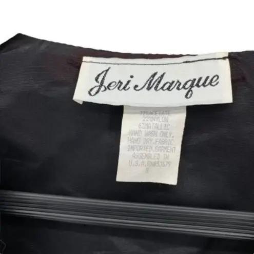 Vintage Jeri Marque Velvet Metallic Brocade Blazer Jacket Red Size M