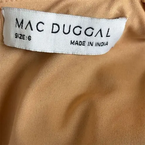 Mac Duggal Women's Size 6 Rainbow Sequin Cocktail Dress Long Sleeve