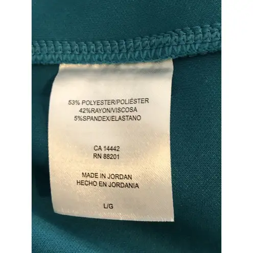 Mondetta Lady Scuba Sweatshirt Long Sleeves Large Crew Neck Verdigris Color