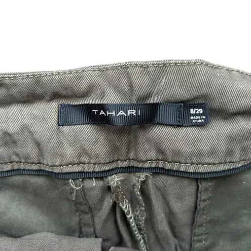 Tahari Olive Green 100% Tencel Cropped Pants Size 8/29