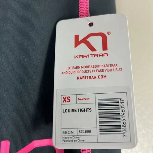 NWT Kari Traa Gray and Pink Louise Leggings Womens XS Athleisure Reflective