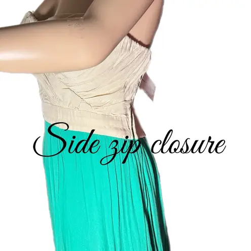 CITY STUDIO Seafoam Taupe Strapless Dress Sz Juniors L Mini Cocktail Party Dance Green