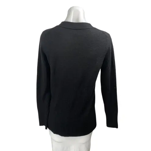 C by Bloomingdale's 100% Cashmere Black Knit Long Sleeve Cardigan Sweater Top S