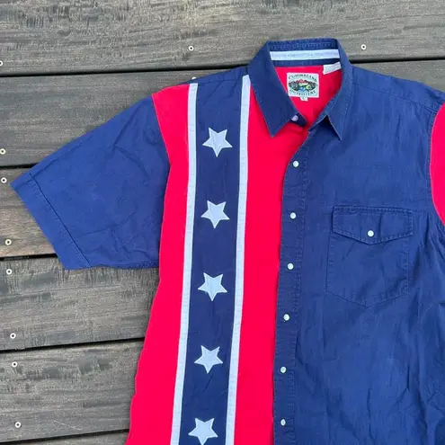 Cumberland Outfitters Red/White/Blue Pearl Snap Button
