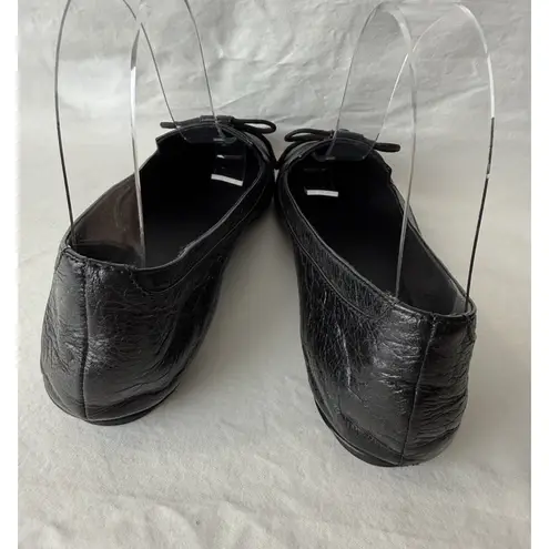 Balenciaga Women’s Black Leather Slip-On Flats Loafers Ballet Shoes Size 38