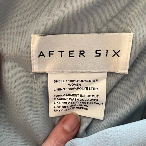 After Six One-Shoulder Draped Cowl-Neck Maxi Formal Dress