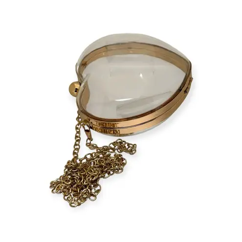 SOTM ❤︎︎ Heart Shaped Clear Acrylic Evening Clutch Bag ❤︎︎ Gold Chain Strap ❤︎︎