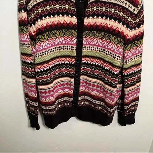 Tiara International Vintage Cardigan Sweater Fair Isle