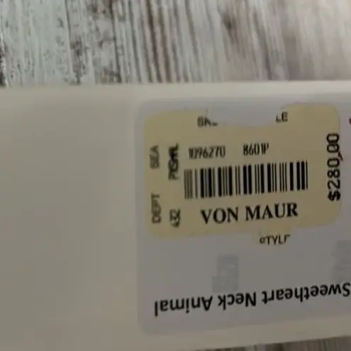 Charles Gray Petite Animal Print Sweetheart Neck 3/4 Sleeve Jacket XS Petite Black Size undefined