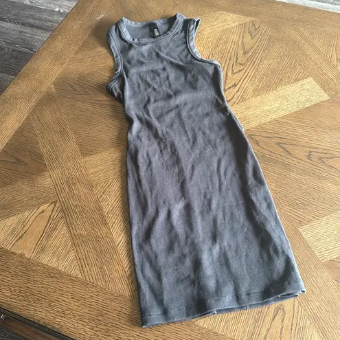 SKIMS COTTON RIB TANK DRESS, BLACK, Size Medium , $60