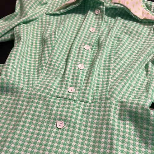 Vintage 60s/70s Long Sleeve Dress. International ladies garment workers union. Green