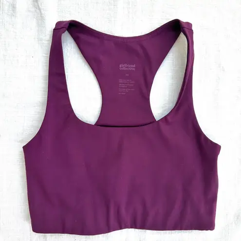 Girlfriend Collective Plum Paloma Racerback Sports Bra XS Activewear Maroon