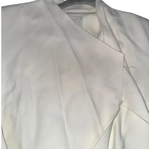 IRO Paris Women's White Celand Draped Tie Waist Blazer Jacket - Size 36