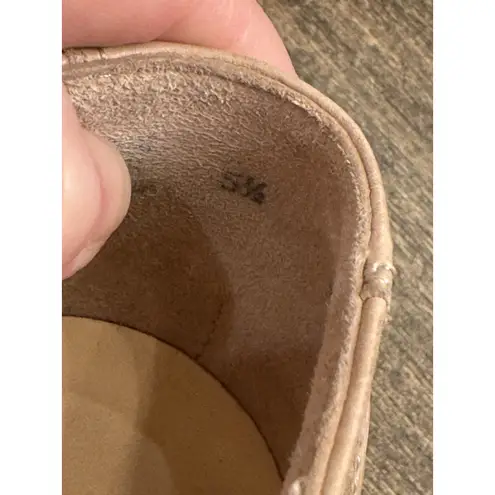 Paul Green Z7948* Neutral Sabbia Leather Robin Heel Shoes Size US 7.5 Loafers