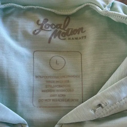 Local Motion lightweight zip up hoodie jacket upf 50 sun protection hawaii Blue Size L