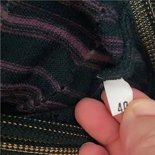 Missoni Stripe Woven Merino Wool Blend Open Sweater Cardigan Duster Sz40 US4 szS