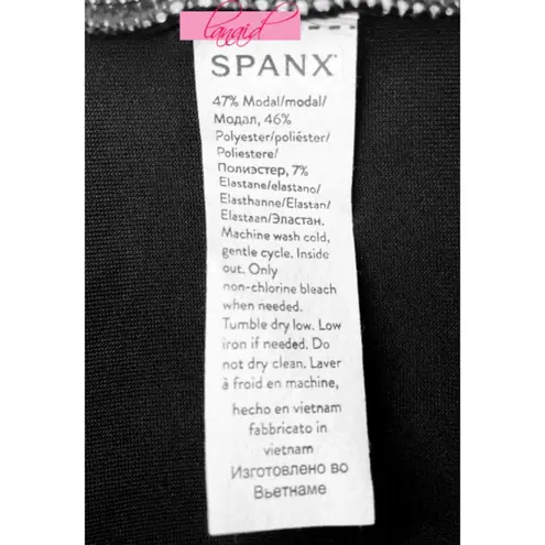 Spanx  AirEssentials Side Stripe Tank Midi Dress Very Black Sleeveless Traveling - Image 8