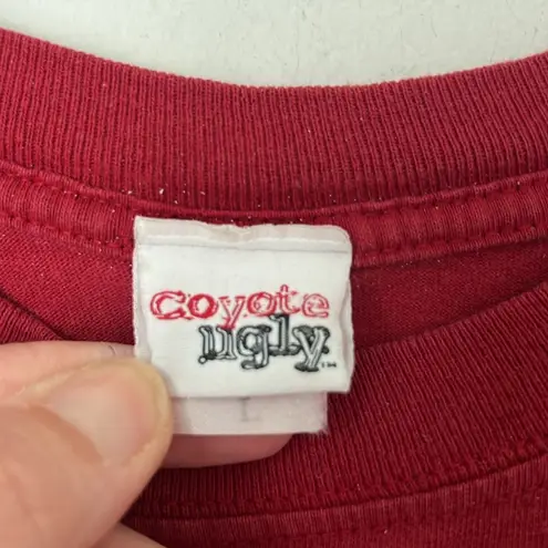 Vtg Y2K Coyote Ugly Las Vegas long Sleeve Tshirt Size Large 🔲 Red