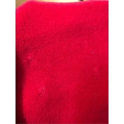 Preston & York red hooded pure wool front zip coat. Size 16