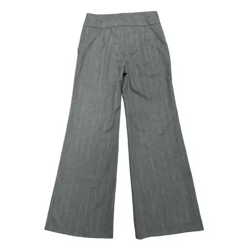 Herve Leger High Waist Wide Leg Dress Pants Striped Luxury Professional Size L