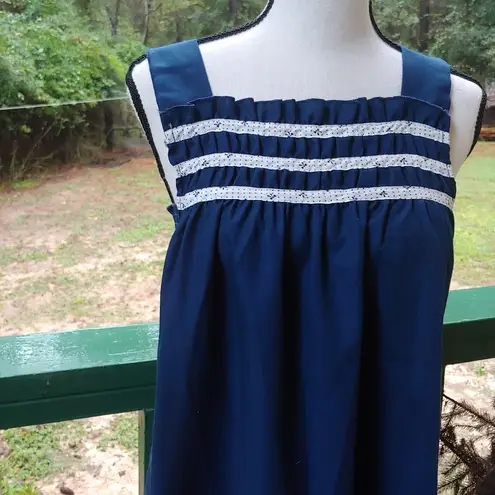 Vintage Blue  Smocked Dainty Tank