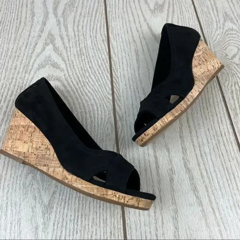 Charter Club Women's Toniie Faux Suede Summer Wedges 5.5M Black