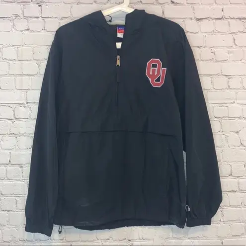 Champion  Black Quarter Zip OU Hooded Pullover