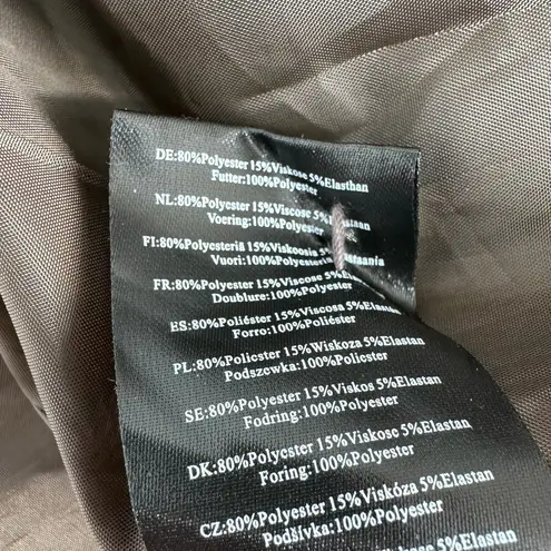 Disturbia Cointrelle Herringbone Piped Blazer size 16 Long Sleeve NWT Collared Gray