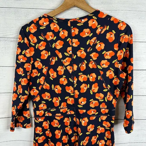 Title Nine Womens size Small Dream Retro 50s Floral 3/4 Sleeve Athleisure Dress