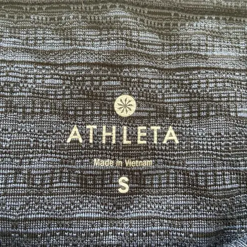 Athleta  Jacquard Chaturanga Leggings Pants Women's Sz S Blue Black Mid Rise Yoga