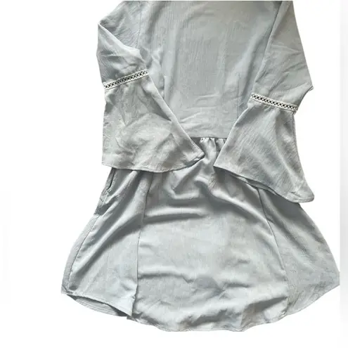 Blooming Jelly Blue Boho Babydoll Mini Dress | Small