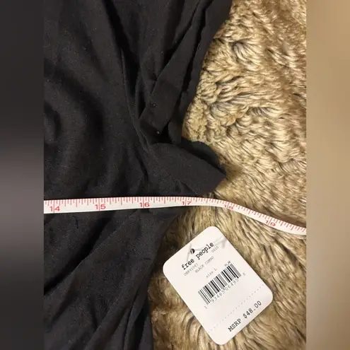 Free People Run In The Sun Solid Tee Black Size L