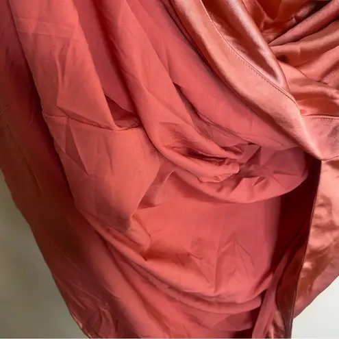 Elliatt Revolve Cassini Coral One Shoulder Satin Formal Dress Large