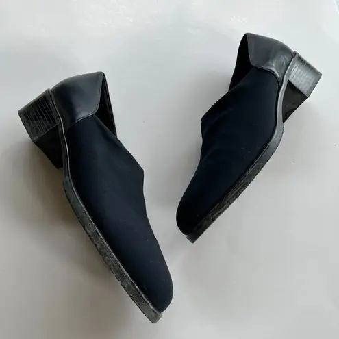 Munro Blue Stretch Fabric Loafer Shoes Leather Womens Size 9.5 N Narrow …