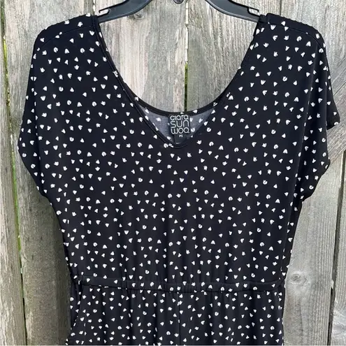 NWOT Clara Sun Woo Crop Jumpsuit Black White Dot Size Petite Small