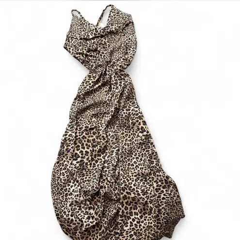 Leopard Print Maxi Dress Brown