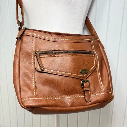 BOC Brown Faux Leather crossbody Bag