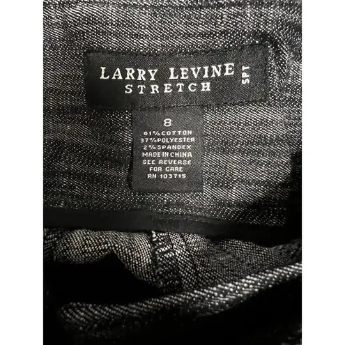 Larry Levine Pants Women Size 8 30x29 Gray Black Dress Pant Work Office DES-B