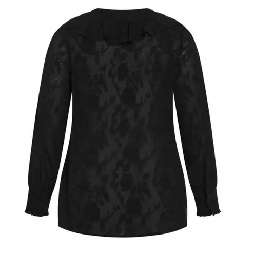 Avenue Blake Ruffle dark fairy flowy, sophisticated, bridgerton, elegant top 20 Black Size undefined