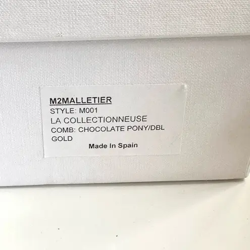 M2M Alletier NIB Brown Pony Leather Crossbody Bag