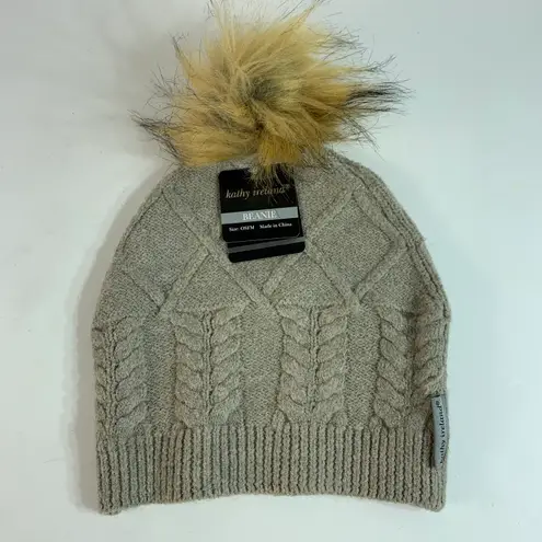 Kathy Ireland Women's Brushed Pom Cable Beanie OS