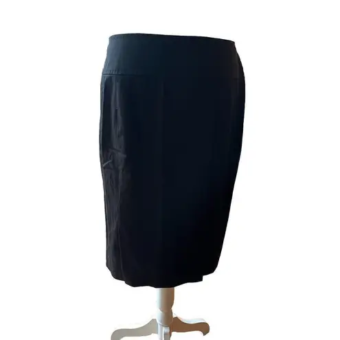 Tahari Elie Skirt Black Size 6 Side Zip