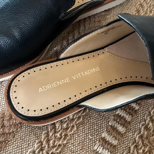 Adrienne Vittadini slip on black tan Mules size 7