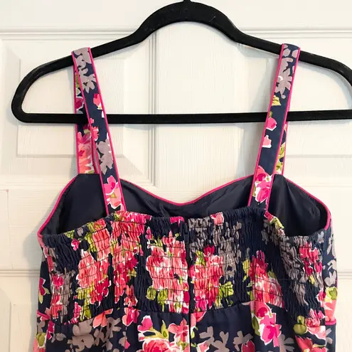 R&K Originals Floral Sundress Pink Rose Print Sleeveless Dress 10 Cottagecore