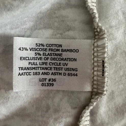 Coolibar Marietas Sun Wrap Open Cardigan Top Womens S Floral Lightweight UPF 50+ Black