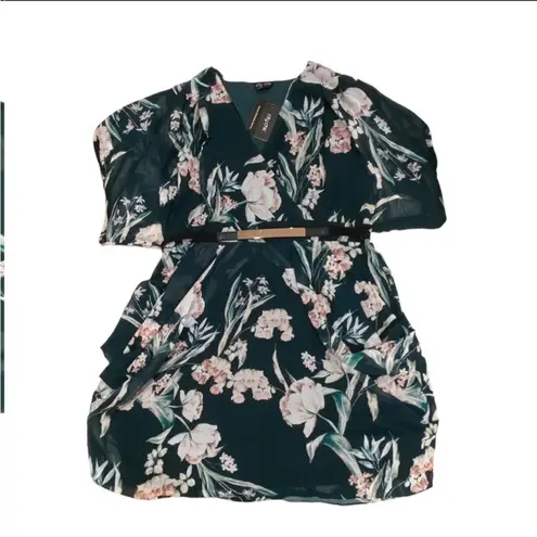 City Chic Green Cocktail Dress 20 Plus Size Semi Formal Dress Holiday Party Boho