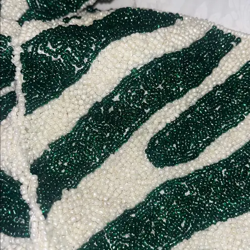 NWOT Sincerely Jules Beaded Green White Hobo Shoulder Bag