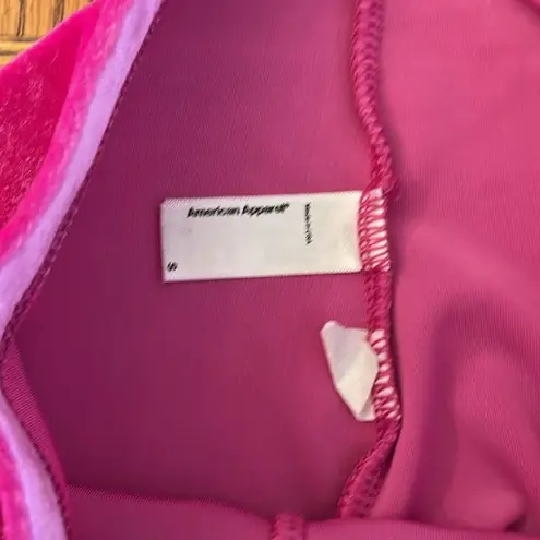 American Apparel  pink velvet leggings size small